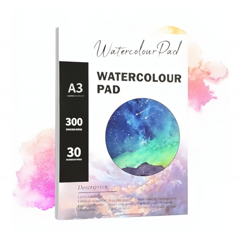Malířský akvarelový blok Aqua - 180g 24 listů A3