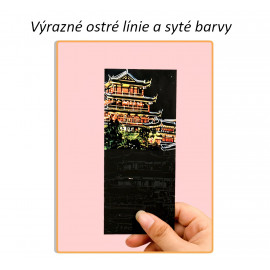Vyškrabávací obrázky Scratch art Světové stavby 12 listů