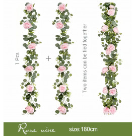 Svatební dekorace Květinový běhoun Rose beauty 180cm 2ks