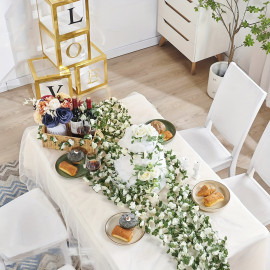 Svatební dekorace Květinový běhoun Sweet deco 250cm 2ks