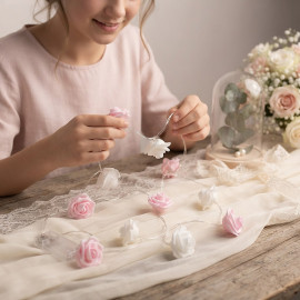 Svatební dekorace Světelný řetěz Soft roses 150cm
