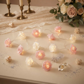 Svatební dekorace Světelný řetěz Soft roses 150cm