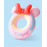 Dětský nafukovací kruh Myška růžový 50cm s úchyty
