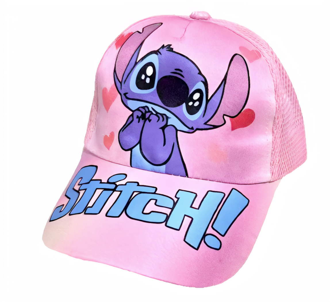 Dětská kšiltovka Stitch Hearts s potiskem S/M