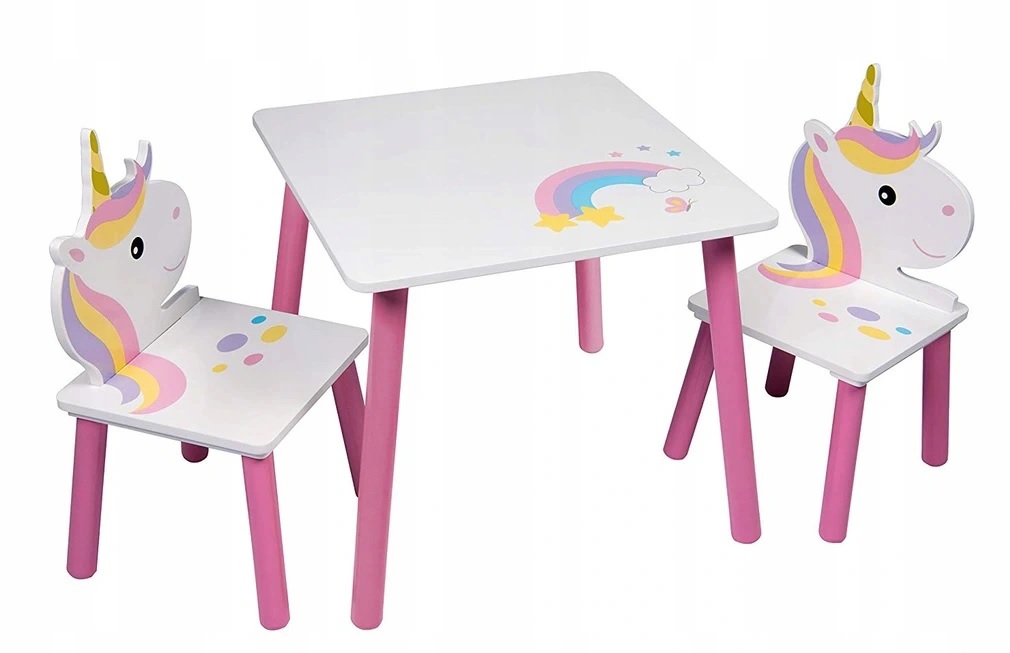 Dětský stůl s židlemi Jednorožec