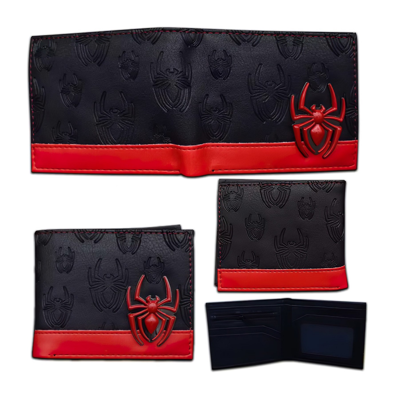 Peněženka Spiderman s 3D kovovým znakem Embossed