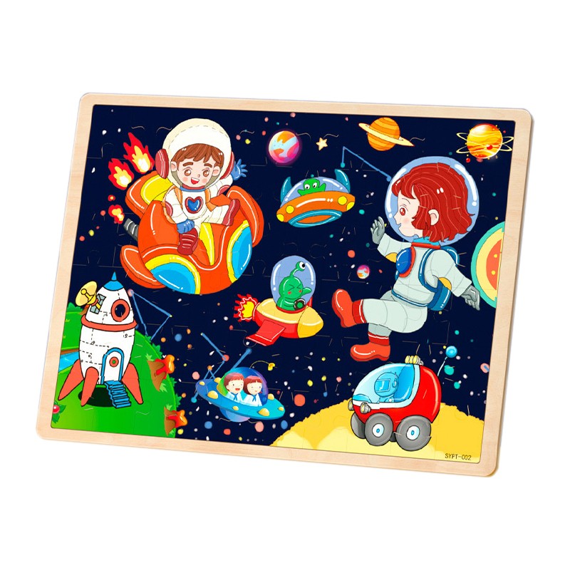Dřevěné puzzle vesmír 60 dílků