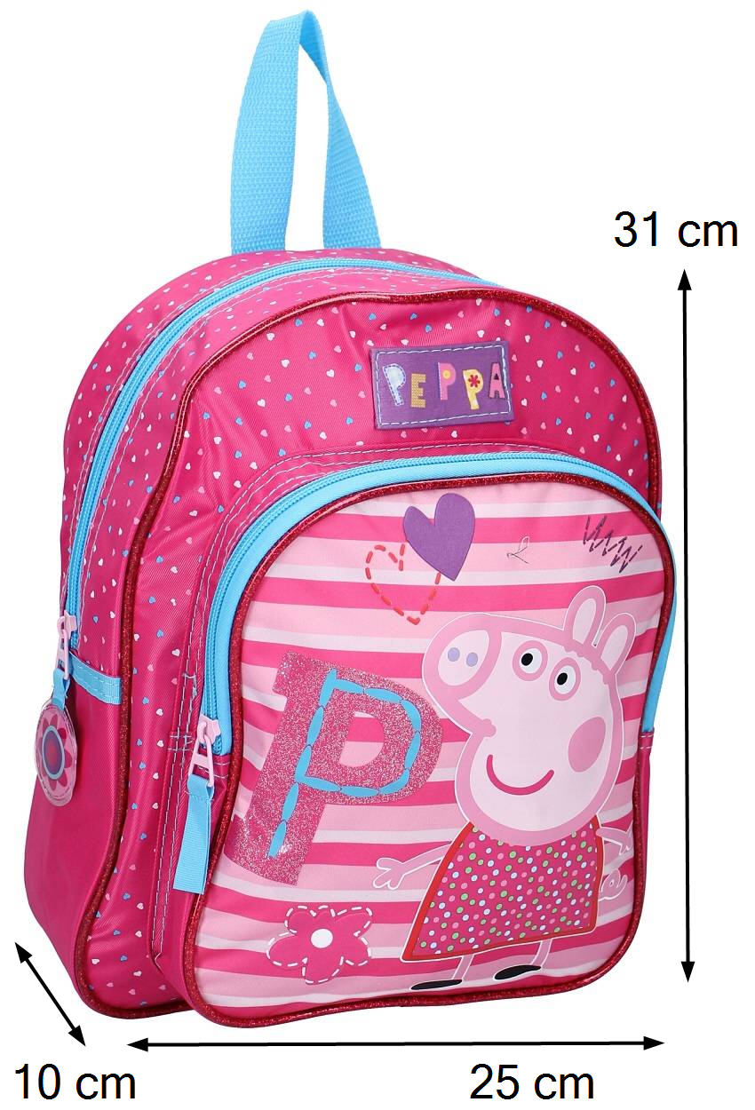 Dětský batoh Prasátko Peppa puntíky