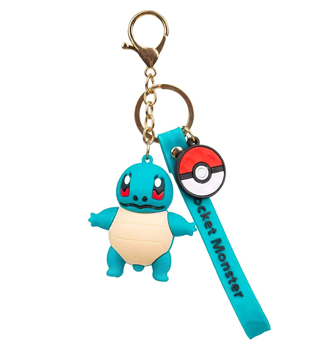 Dětská klíčenka Pokémon Squirtle s poutkem a karabinou