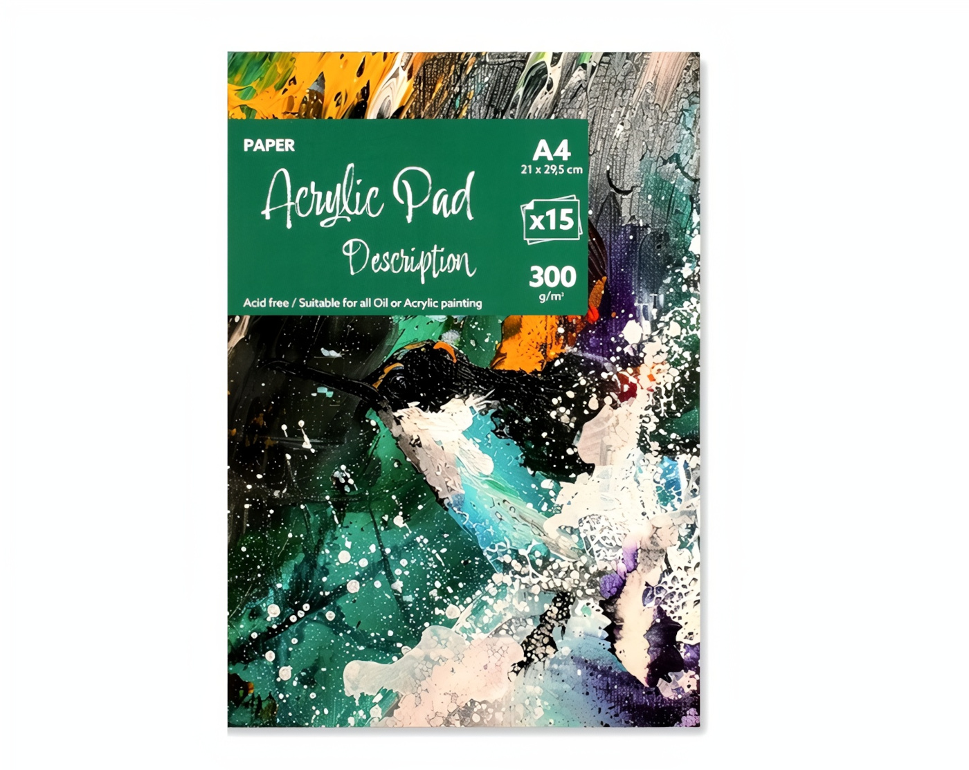 Malířský akrylový blok ART PAD - 300g 15listů A4