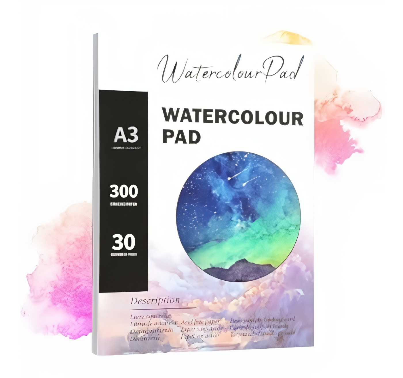 Malířský akvarelový blok Aqua - 180g 24 listů A3