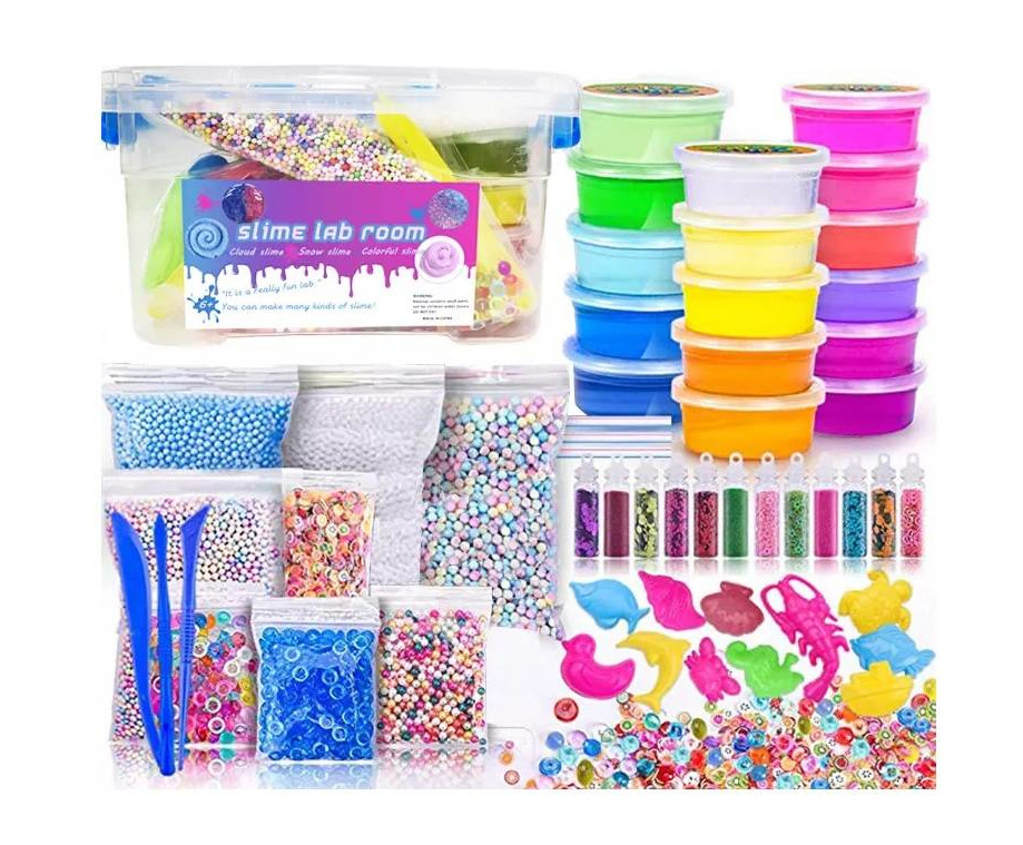 Velká sada Laboratoř slizu s doplňky v boxu