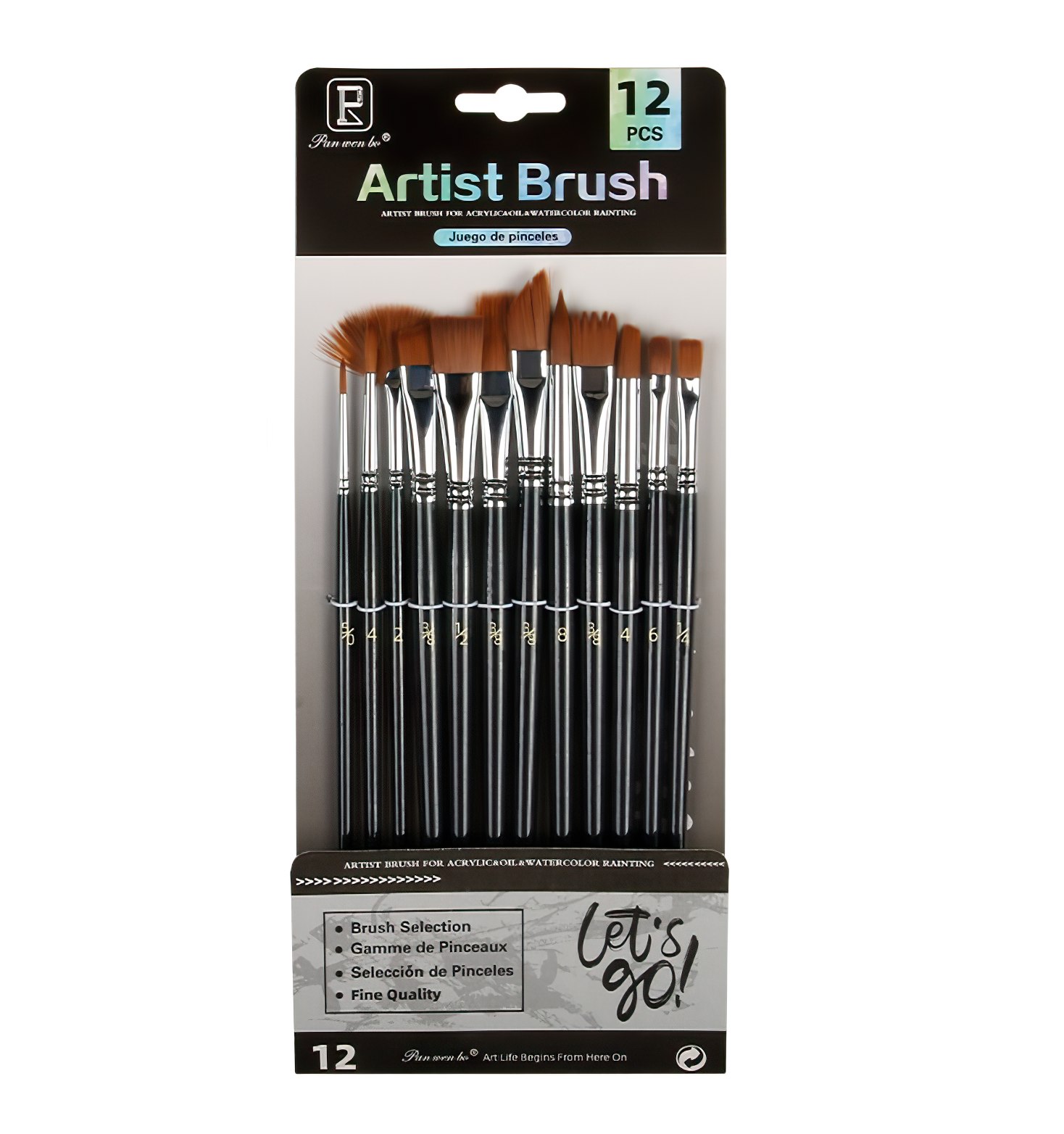 Sada 12ks uměleckých štětců