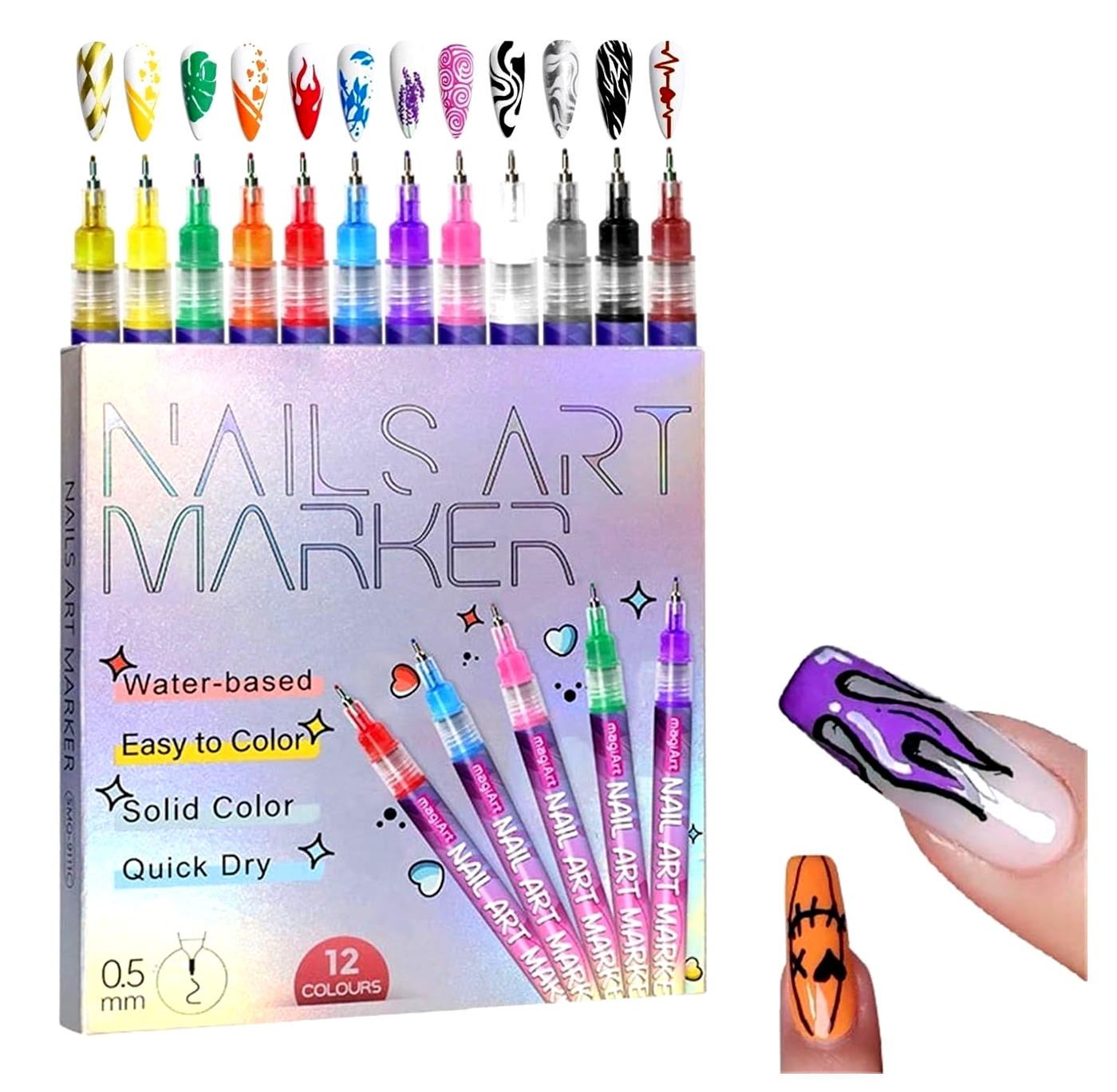 Sada barev na nehty Fixy Nail art 12ks