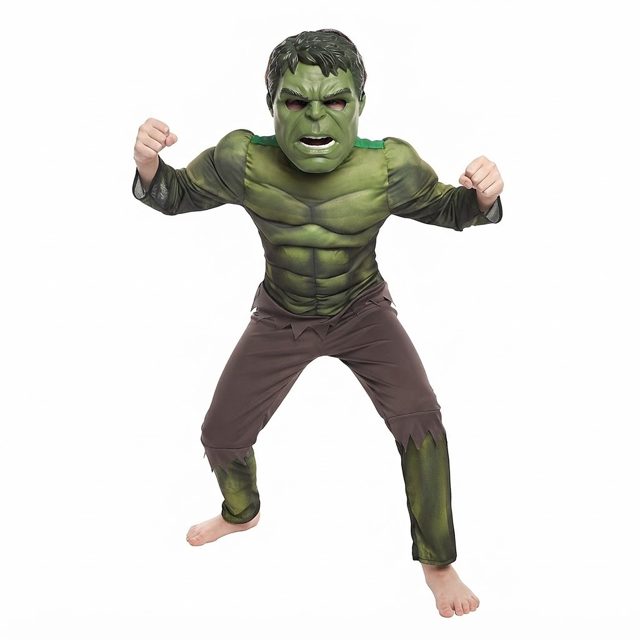 Dětský kostým Svalnatý Hulk s maskou 110-122 M