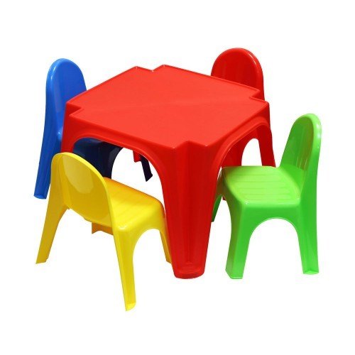 Dětský plastový stoleček s židlemi multicolor
